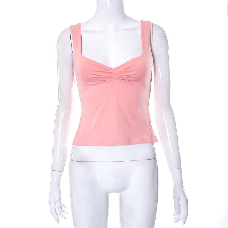 YYFS Dámská móda Ležérní Léto Jaro Jednobarevný potisk Halenky a košile bez rukávů