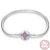 Real 925 Sterling Silver 17-20CM Butterfly Pet Ocean Starry Sky Original Bracelet Fit for Wedding Fine Jewelry DIY Making