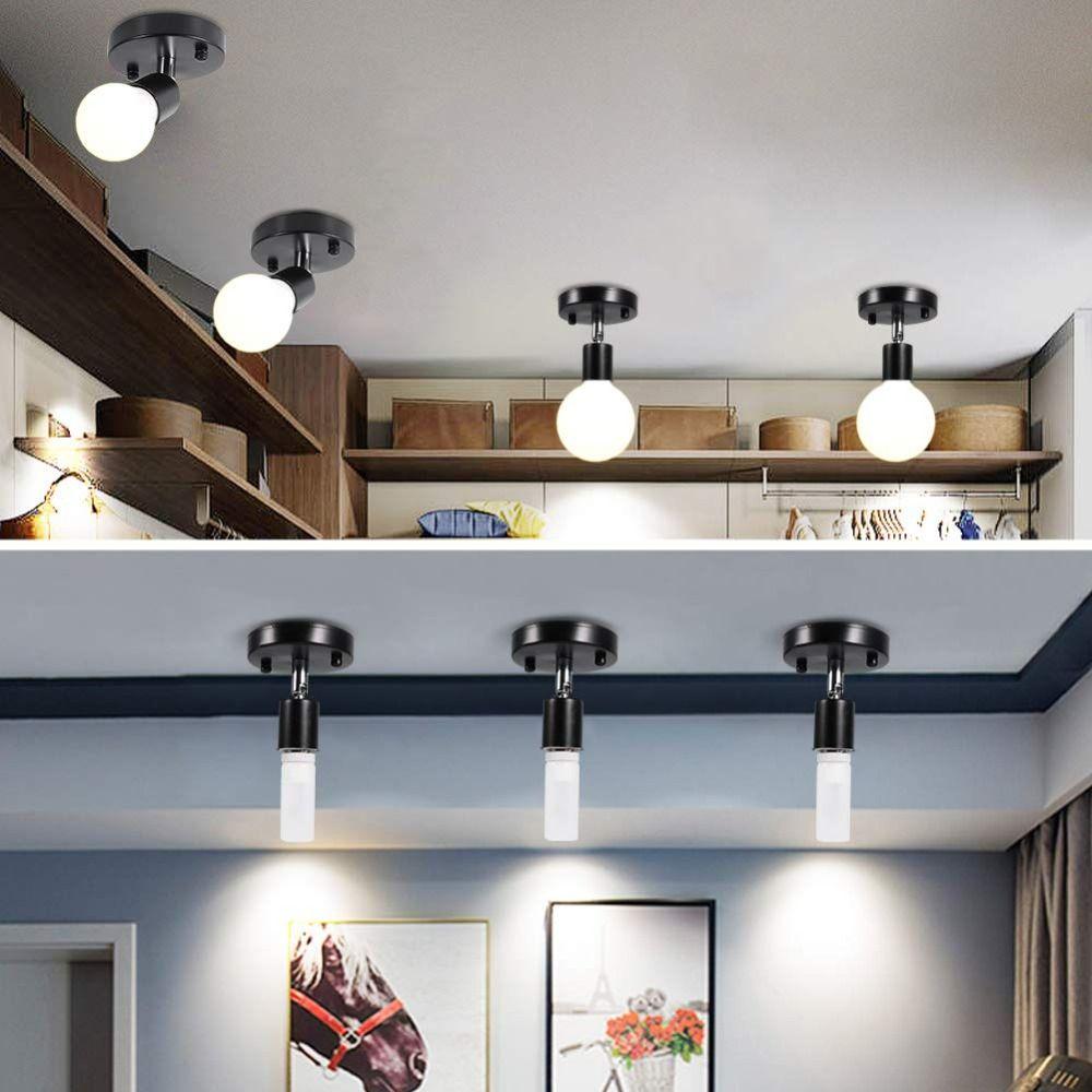 Flexible Antique Metal Ceiling Lights Lamp Base Edison Screw Bulb Lamp Socket E27 Light Socket