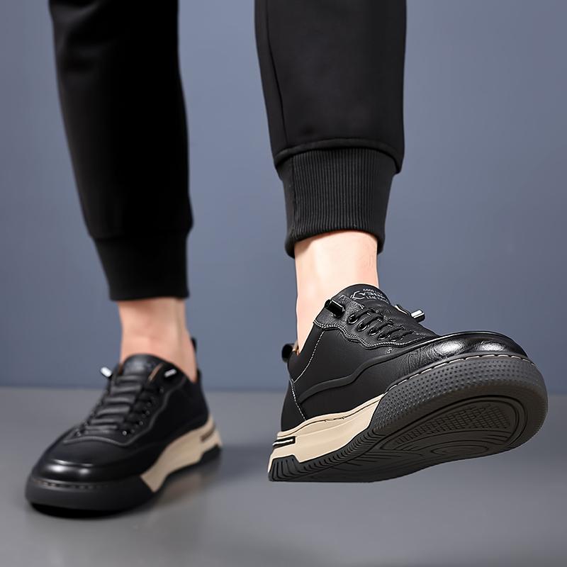 Fashion High End Brand Genuine Leather Shoes Casual Shoes Versatile Brown British Style Men's Mountaineering Shoes Wear-resistant