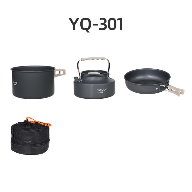 High Quality Hard Oxide Aluminium Camping Hiking Gear Portable Cookware Set