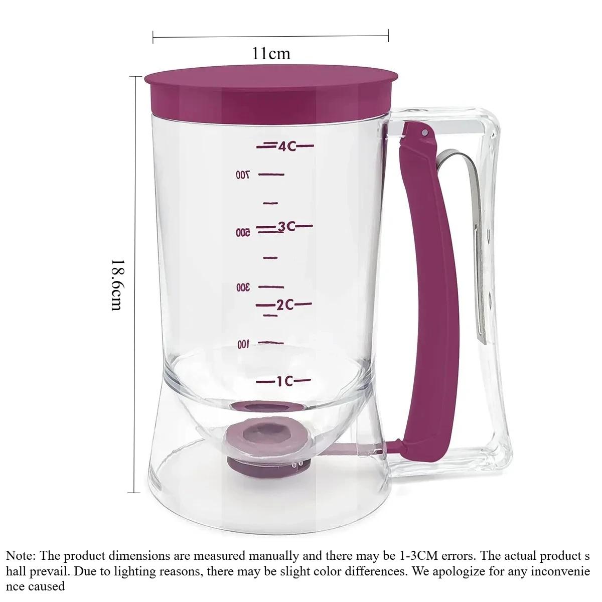 

Handheld dual scale batter separator,large capacity,evenly distributes batter,easy to clean,cupcakes,octopus balls,kitchen tools