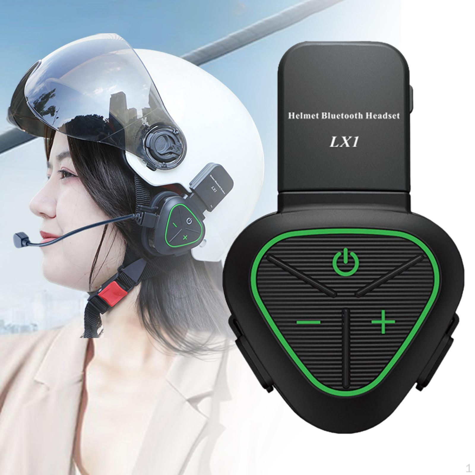 

Мотошолом Bluetooth Гарнітура Система Зв язку Радіозв язку Регулювання Гучності Навушник Навушники зелений