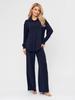 French Casual Two-Piece Loungewear Set: Relaxed Shirt and Pants for Women