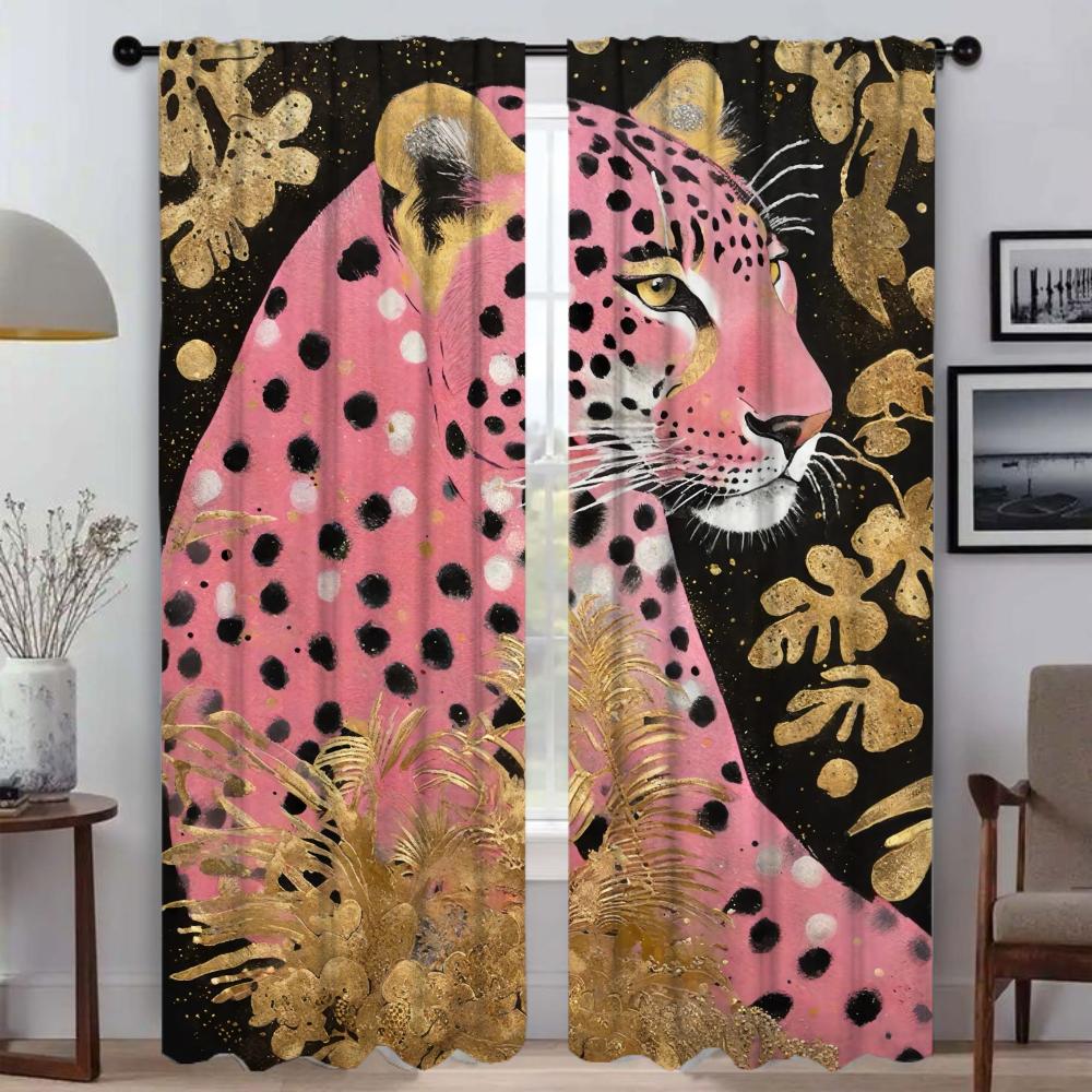 

Розовая пантера кухонные шторы для гостиной перегородка украшение на Хэллоуин затемняющие шторы оттенки домашний интерьер шторы W50xH70cmx2pcs-CL