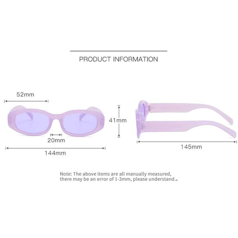 Luxury Brand Designer Oval Sunglasses Women For Men Vintage Fashion Sun Glasses Trend Punk Pink Candy Color Hip Hop Shades Uv400