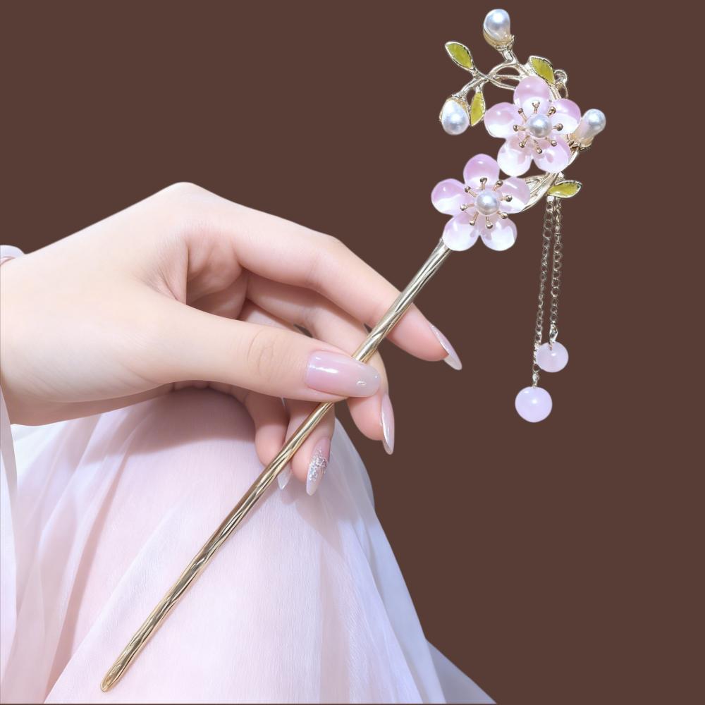Vintage Chinese Style Hair Sticks Pins for Women Flower Metal Hairpins For Updos Elegant Hair Accessories For Bun Hairstyle