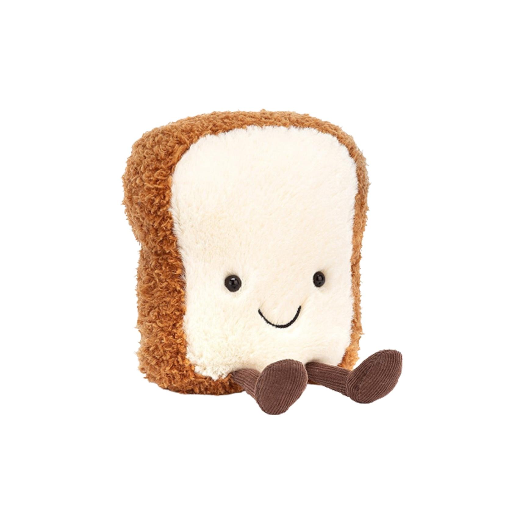 

JELLYCAT Fun Food Series Toast Bread Cute Doll Plush Doll 16cm Tall Box Not Included