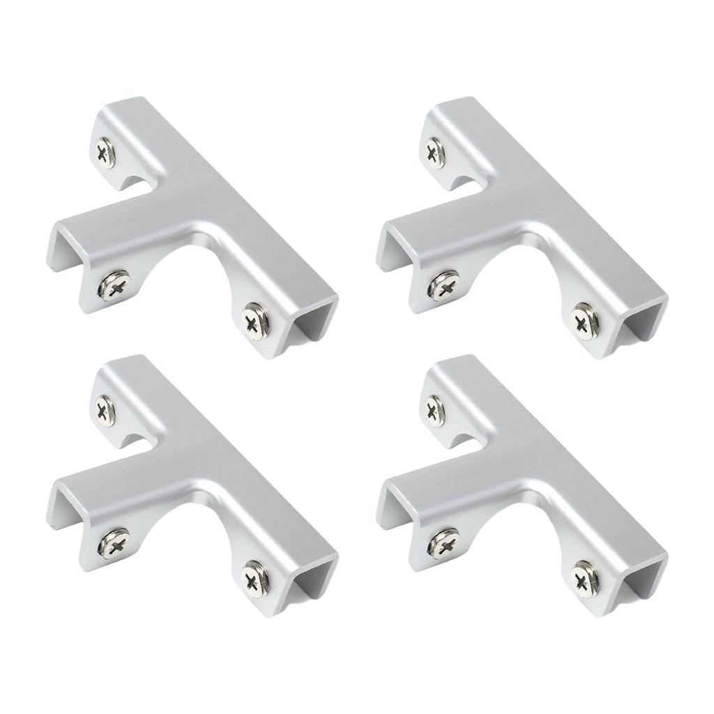 Pack Of 4 Aluminum T Shaped Clips T Clamp Connectors T Shape Fasteners Simple Installs for Plant Box Divider Connections