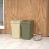 TONBO Shinki Synthetic Tombo Garbage Bin Connectable 45 Liters Khaki Green Width 31 x Depth 39 x Height cm With Lid Separation Durable Outdoor Balcony