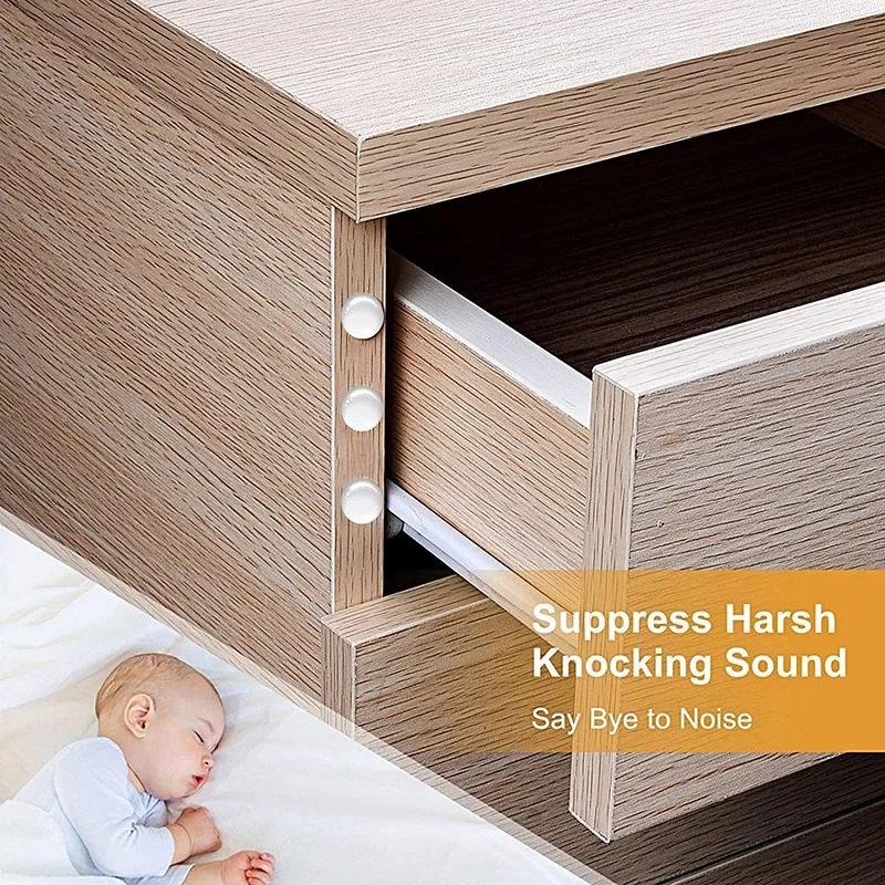 500/50pcs Self-Adhesive Clear Door Stop Rubber Damper Buffer Cabinet Bumpers Silicone Pads Furniture Protective Anti Slip Mat