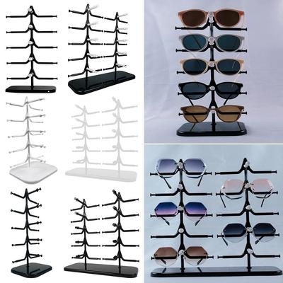 Multi-layer Showcase Space Saving Wood Display Stand Sunglass Holder Rack Eyeglasses Organizer Shelf Glasses Frame Tray