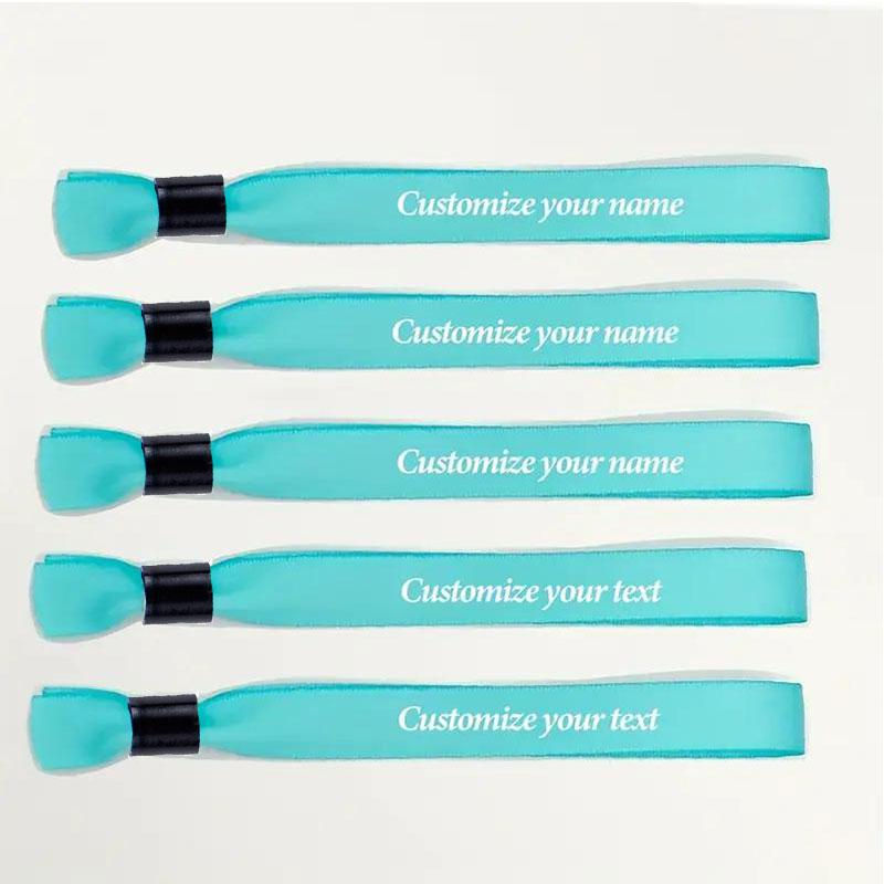 100pcs Cloth Event Wristbands Cloth Party Bracelets Event Wristbands Customized Solid Color Wrist Festivals and Events Party синий