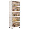 Household Folding Storage Cabinet Flip Large Capacity Bedroom Clothes Locker Multi-layer Installation-free