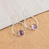 Natural Ametrine Gemstone 925 Sterling Silver Handcrafted Jewelry Earrings 1.37" EE-67-39