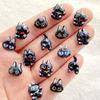 50 Stück neues Modell Harz Cartoon Tier Schwarzes Kätzchen Nagelkunst Flache Rückseite Strassstein DIY Weihnachten Scrapbooking Bastelbedarf