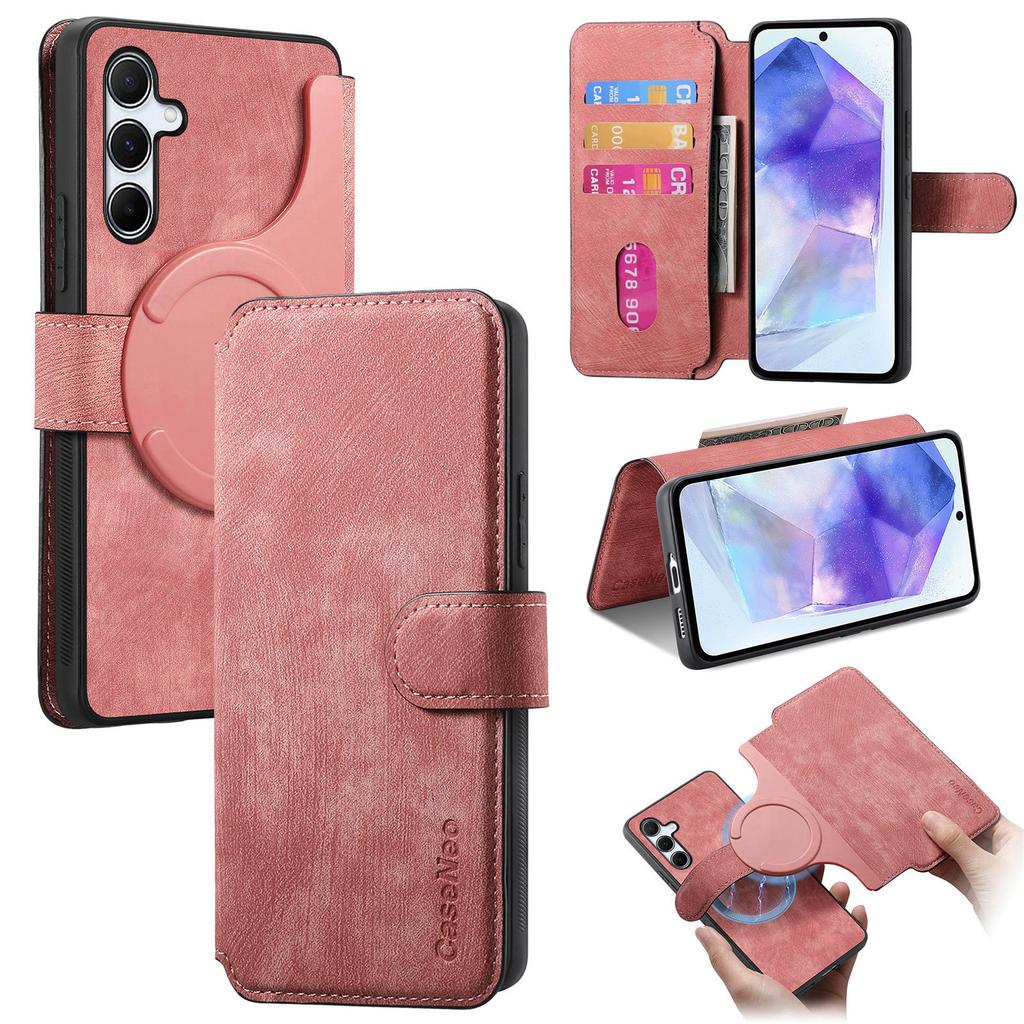 For Samsung Galaxy A55 5G Magnetic Case CASENEO Detachable Leather Phone Wallet Cover