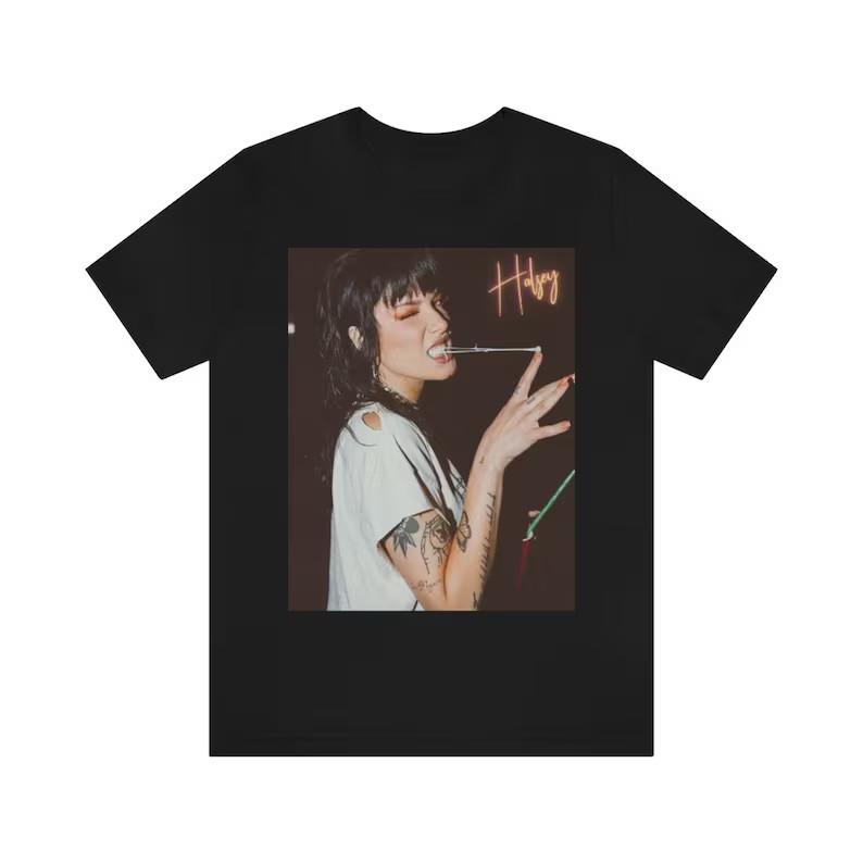 

Vintage Halsey Black Men T Shirt S-4XL SHORT Sleeve EE1073 Unisex T-Shirt XL