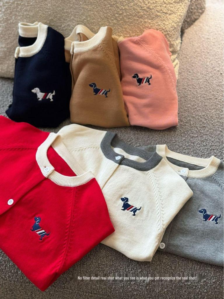Trendiger Strick-Cardigan für Jungen, Mädchen und Paare – Frühling & Herbst TB Welpen-Design