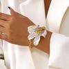 Exaggerated Metal Flower Bracelets Gold Flower Wrist Bangle New Open Bracelets Women