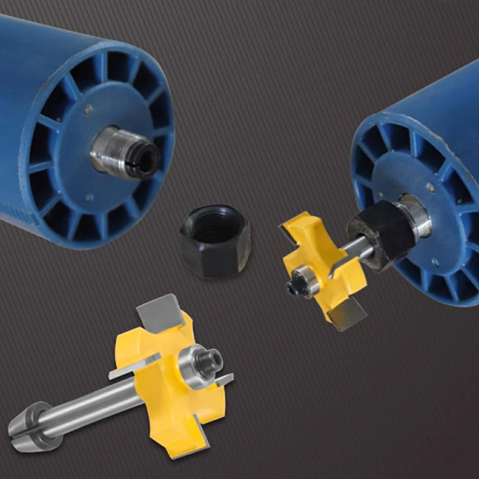 

5pcs Woodworking Tool Accessories Collet Chuck and Nuts for Machine Conversion Adapter Fit 6mm 8mm Bit 1