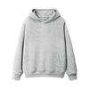 Fleece-Lined Thickened Hua Cotton Drop-Shoulder Hoodie - 2023 Autumn/Winter Solid Color Loose Hooded Sweatshirt with High Neck
