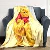 Pooh Bear Adventure Flannel Blanket Super Soft Warm Cozy Blanket For Sofa Bed Office Travel Allseason Home Decor Gift