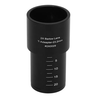 2X Multiplier Eyepiece Lens 23.2mm Universal Aluminum Alloy Body Microscope Objective Lens for Biological Microscope