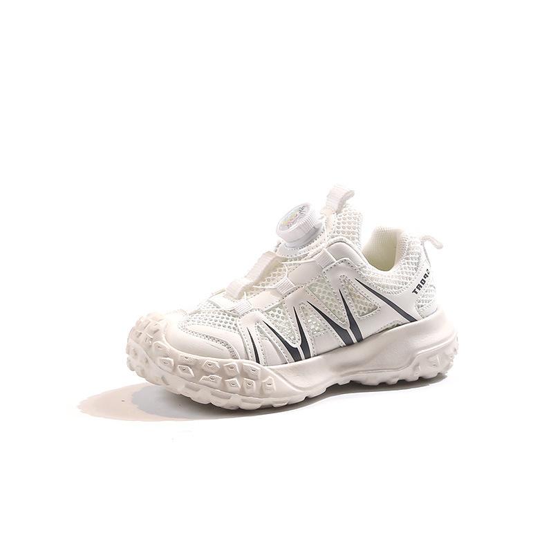 

Летняя детская повседневная обувь для девочек и мальчиков, теннисные дышащие сетчатые кроссовки, нескользящая уличная белая обувь 26 белый