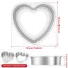 2Pcs 8 Inch Aluminum Heart Cake Bakeware Removable or Fixed Bottom Cake Die for Aluminum Alloy Baking Cake Mold Pan Nonstick
