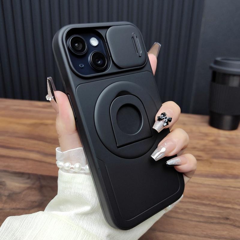 Phone Case For iPhone 11 12 13 14 15 16 Pro Max X XS XR 7 8 Plus Magnetic Ring Bracket Camera Protection Cover