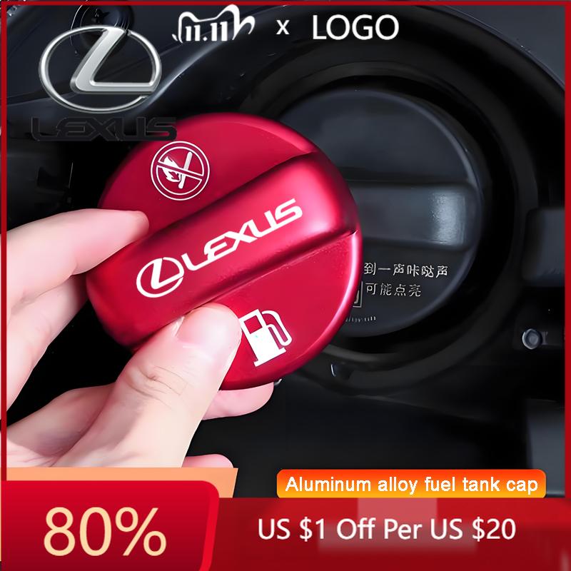 2026 Hot Interior Stickers Aluminum Alloy Fuel Tank Cap Car Fuel Tank Cover Accessories For Lexus FSPORT GS GX IS LS LX CT LC RC