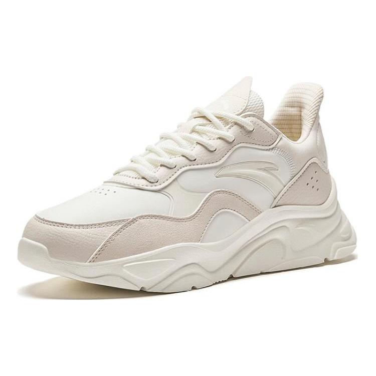 Anta Generazione Millennial Comode Antiscivolo Resistenti all'Abrasione Basse Casual Scarpe da Uomo Grigio Bianco 912348826-7