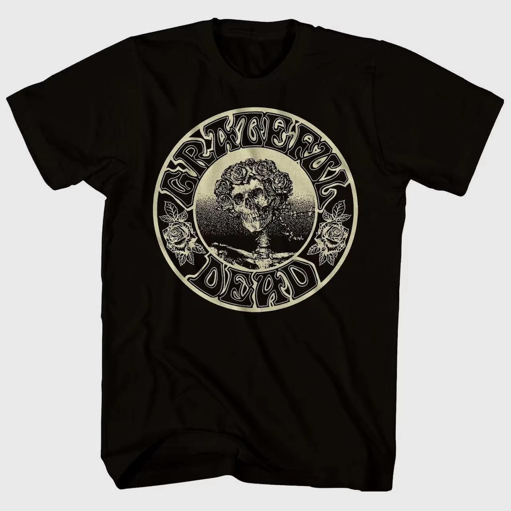2025 Cotton Grateful Dead Warlocks Indian Skull Rock Punk Classic T-shirt Men's Women Short Sleeve Summer Round Neck Tee Y2k Top
