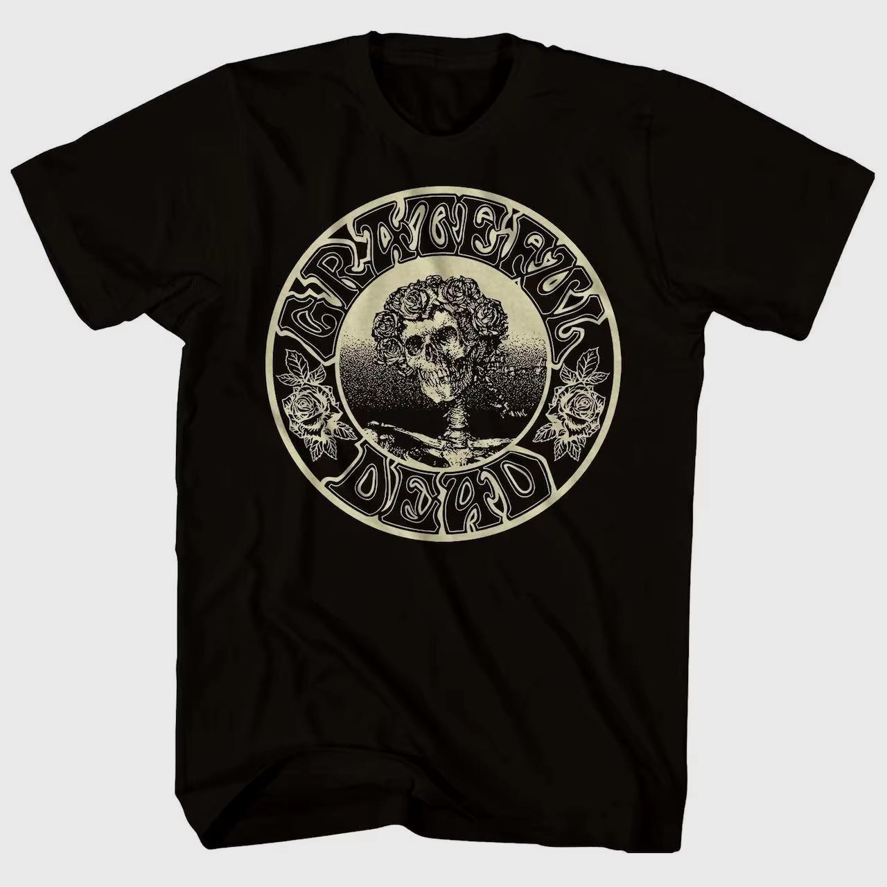 

2025 Cotton Grateful Dead Warlocks Indian Skull Rock Punk Classic T-shirt Men s Women Short Sleeve Summer Round Neck Tee Y2k Top S