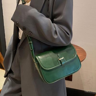 Erste Schicht Rindsleder Damen Umhängetasche Crossbody Damen Handtasche Stilvolle Satteltasche Luxuriöses Design Echte Leder Damen Tasche
