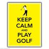 f1KEEP CALM AND GOLF GOLFING SIGN METAL WALL PLAQUE Poster Print Picture