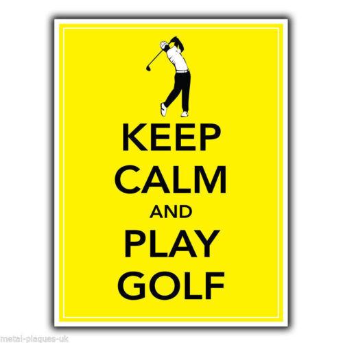 f1KEEP CALM AND GOLF GOLFING SIGN METAL WALL PLAQUE poster print picture 20x30cm(7.8x11.8inch)