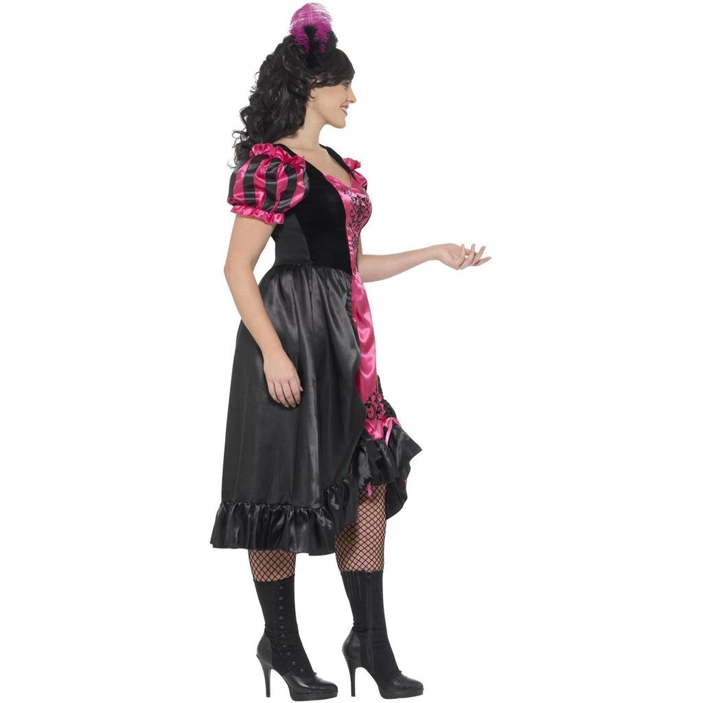 Smiffys Womens/Ladies Curves Sassy Saloon Costume