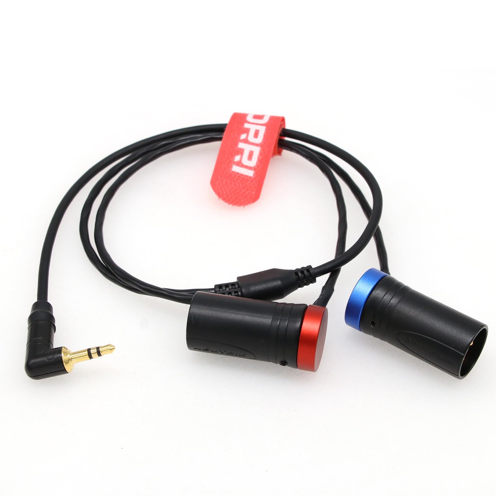 

DRRI 3.5mm Stereo Jack to Dual Low Profile XLR3 Male Audio Cable for Rode Wireless GO II, Sound Devices, Tascam, and Zoom.