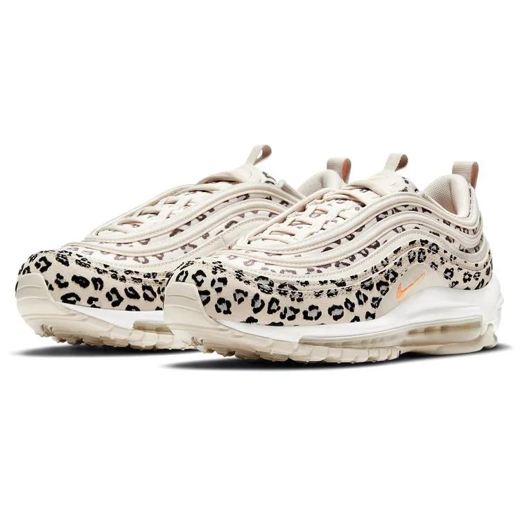 Nike Womens Air Max 97 'Leopard' (women's sizes) Desert Sand / White / Peach Cream Running Shoes CW5595 001
