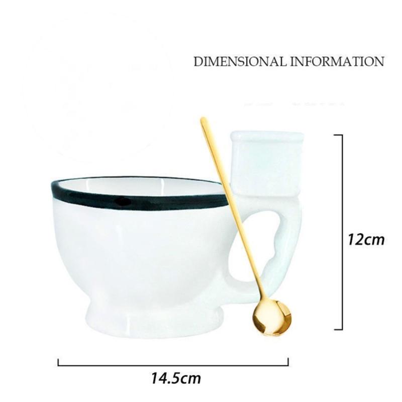 Unique Bathroom Design Drinking Cup 8.8Oz Crafted earthenware Excellent For Prank Presents And Funny Decorations