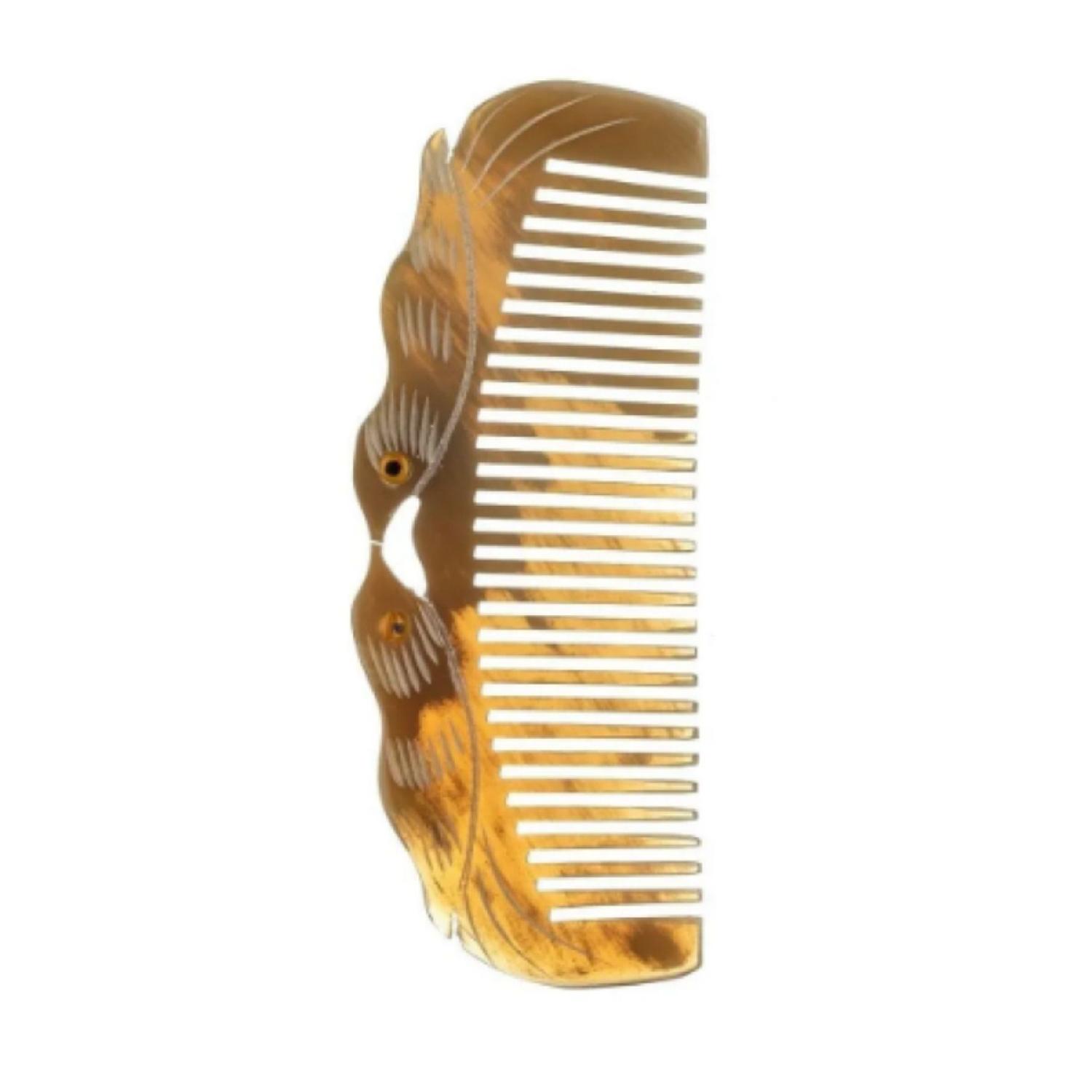 

Classic Natural Bone Comb Antistatic Hair Comb Genuine Handmade Stylish Gift 16 Cm чистий