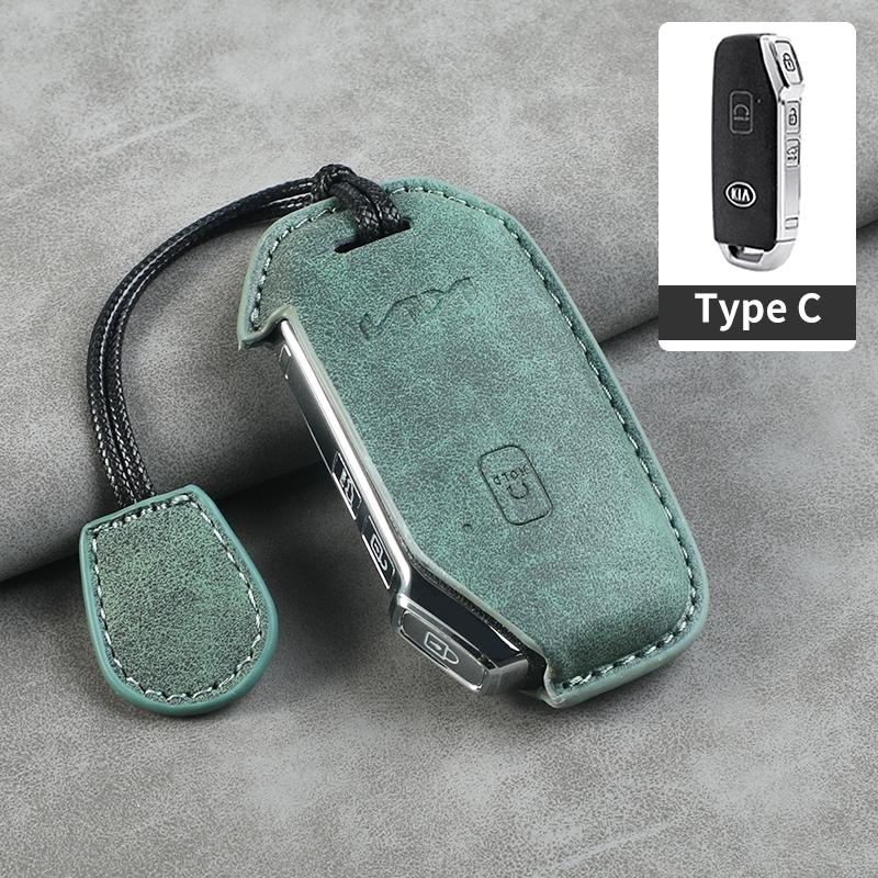 3 + 1 Buttons Leather Car Remote Key Case Cover Shell Fob For Hyundai for Kia Tucson Sonata Santa FE Carens Protector Key Fob