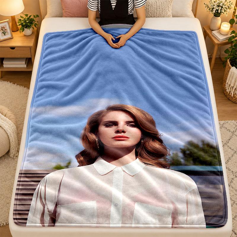 Flanell-DeckeLana Del Rey Warme Weiche Überwurfdecke für den Innenbereich Sofa Bett Wohnzimmer