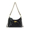 Solid color trend bag women's new diamond chain bag fashion temperament texture shoulder messenger bag armpit
