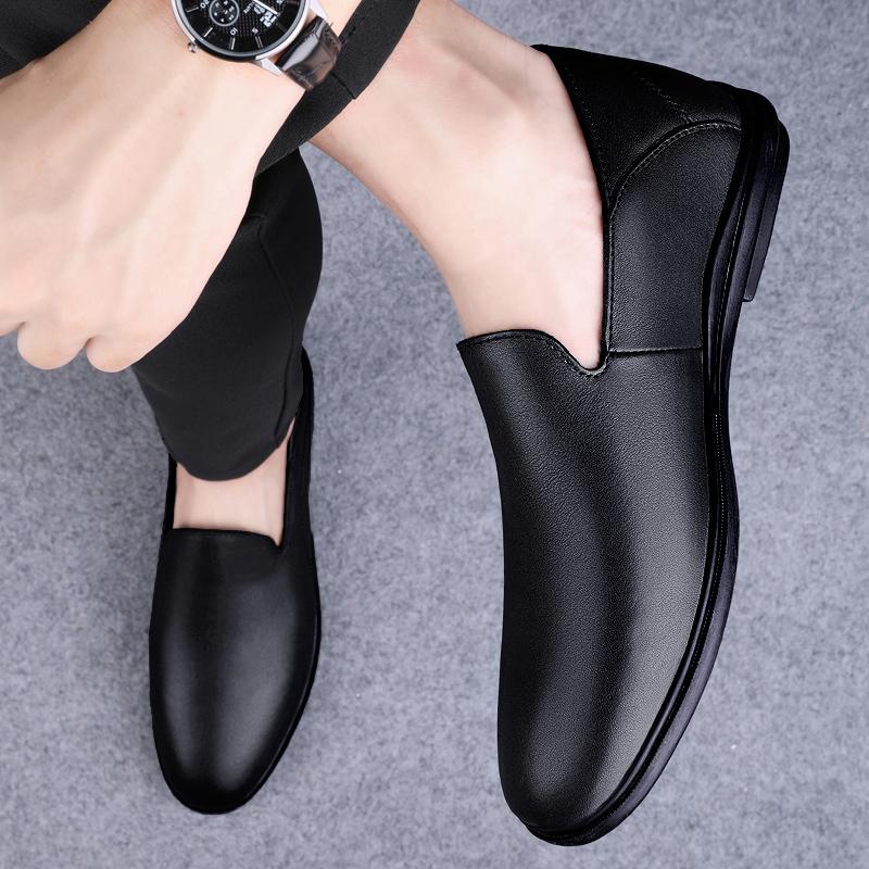 Men's Genuine Leather Loafers Slip-On Driving Shoes Comfortable Men Soft Sole Casual Dress Shoes Business Men's Office Moccasins