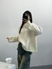 25 Winter Pearl Textured Wool Women's Loose Round Neck Sweater