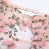 Sommer Floral Stickerei Crop Tops Frauen Spitze Mesh Schmetterling Gummiband Cami Top Damen Sexy Casual Backless Kurze Tank Top