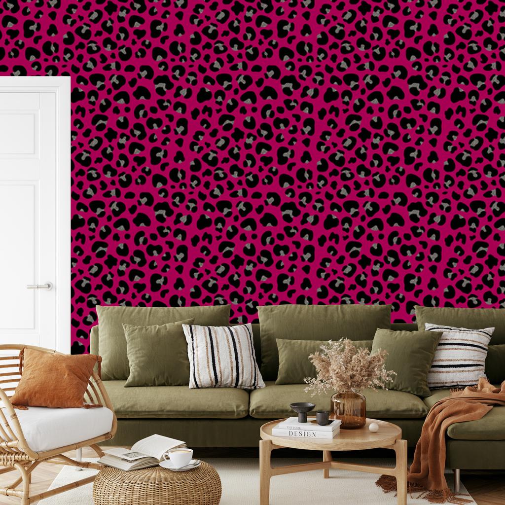 Pink Leather Purple, Burgundy, Black and Graphite Wallpaper 50x1000
